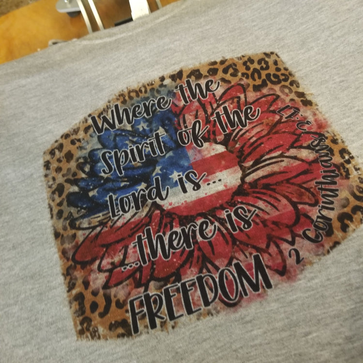 T-shirt, Where the Spirit of the Lord is there is freedom, Religious t-shirt