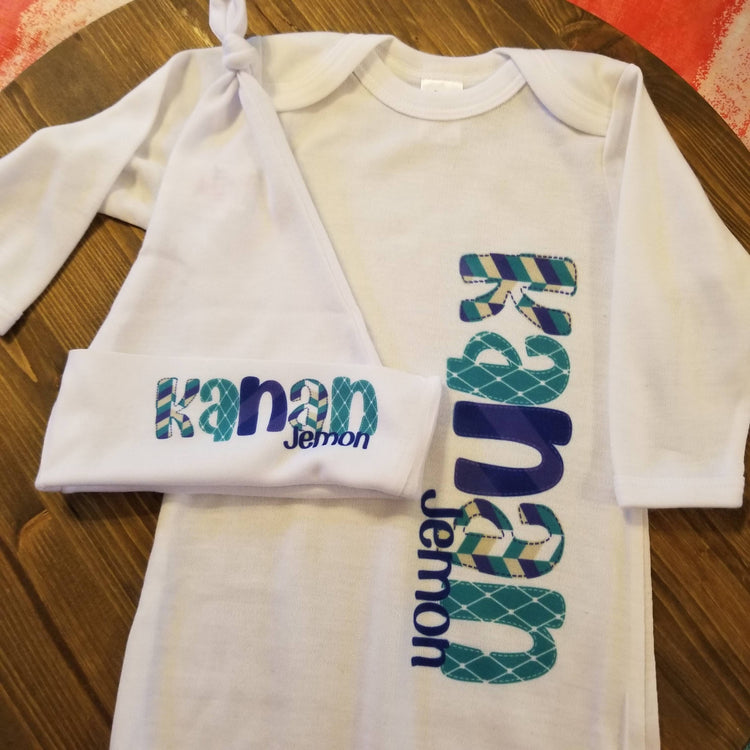 Baby gown and matching accessories