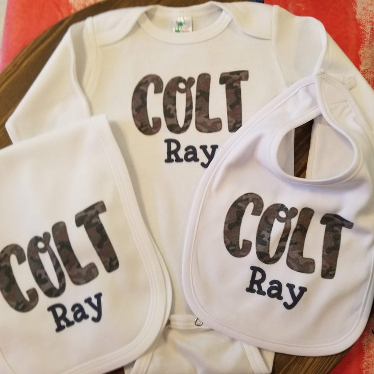 Baby gown and matching accessories
