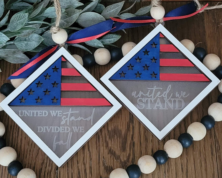 United we Stand ornament or car charm