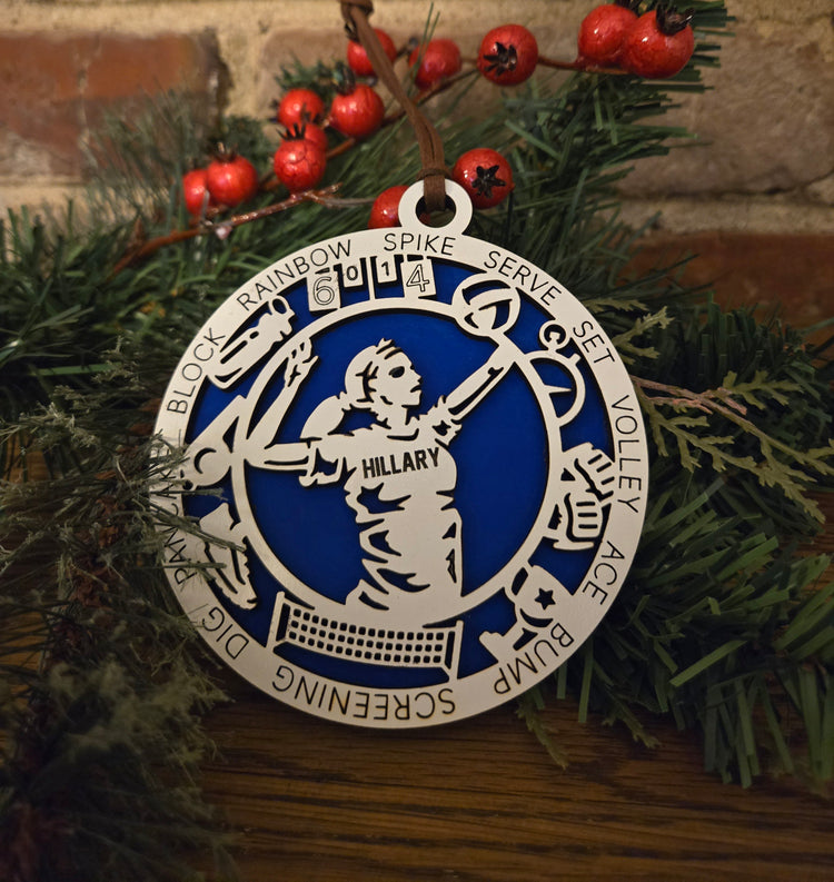 Volleyball personalized ornament