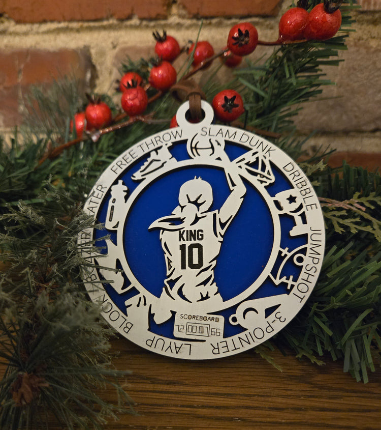 Basketball ornament personalized
