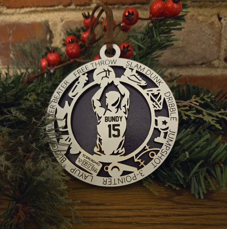 Basketball ornament personalized