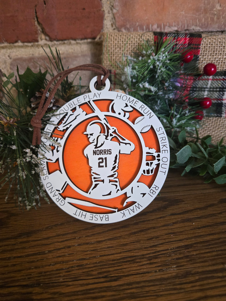 Softball ornament