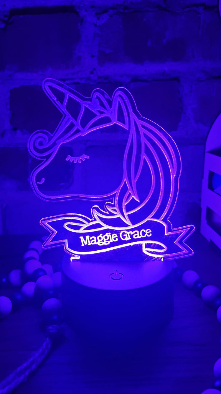 Color changing night light unicorn