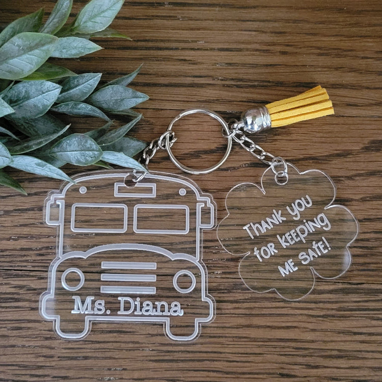 Bus Driver keychain, acrylic