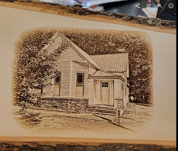 Engraved home photo