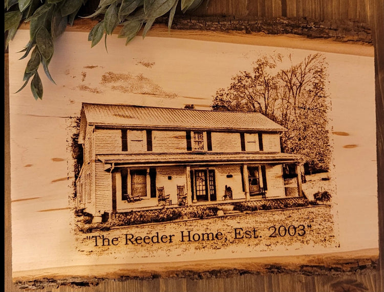 Engraved home photo