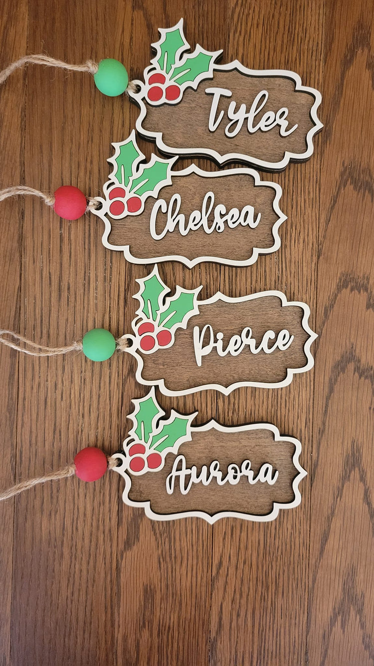 Personalized stocking tags