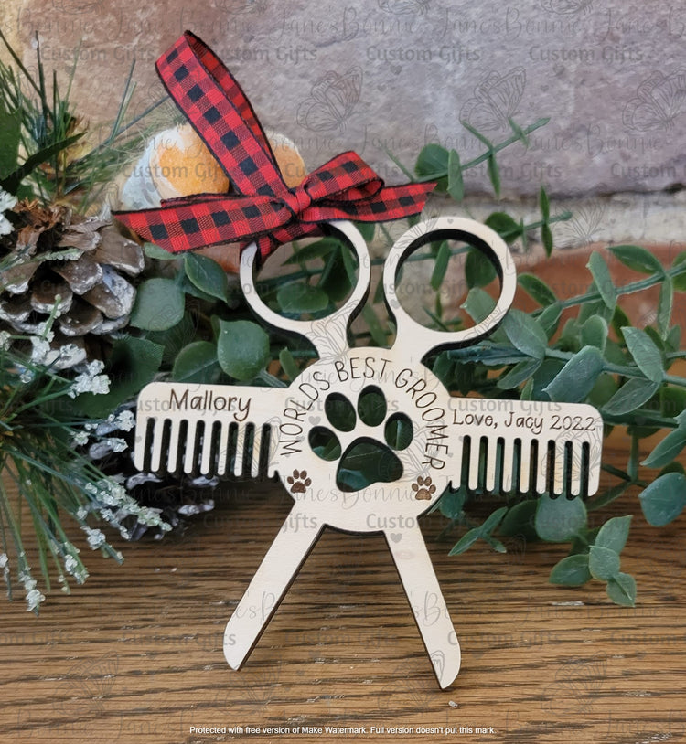 Dog groomer ornament