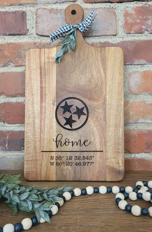 Tristar cutting board with coordinates