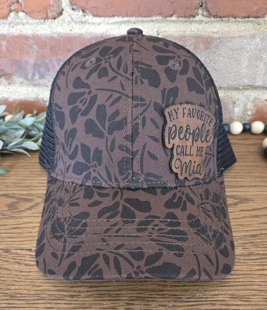 Ladies trucker cap personalized
