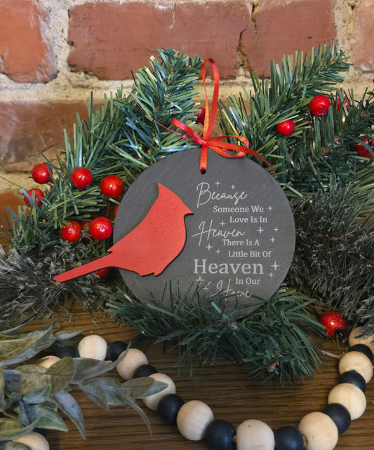 Cardinal memorial ornament