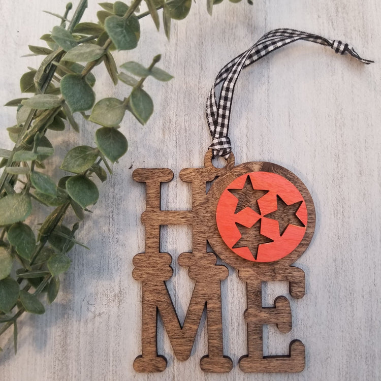 Tennessee Home laser cut wood ornament