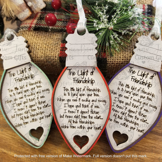 Light of friendship ornament